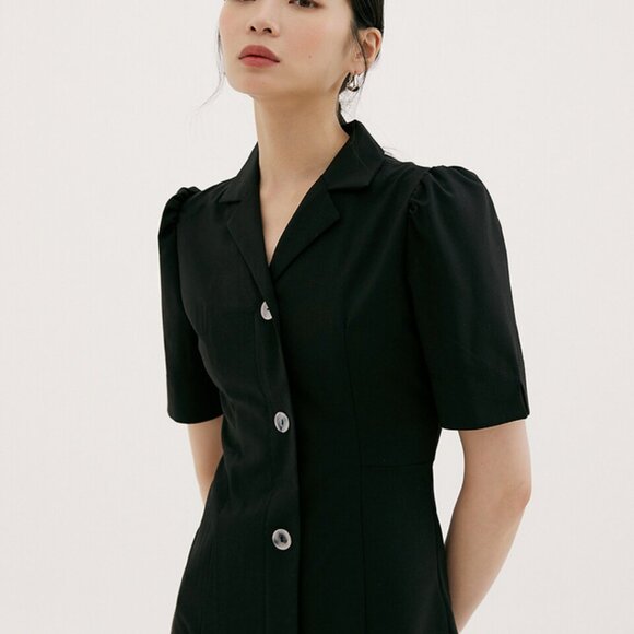 REORG Button Down Mermaid Dress - Picture 2 of 6